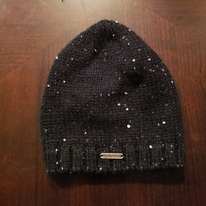 Black Knit Sparkle Beanie